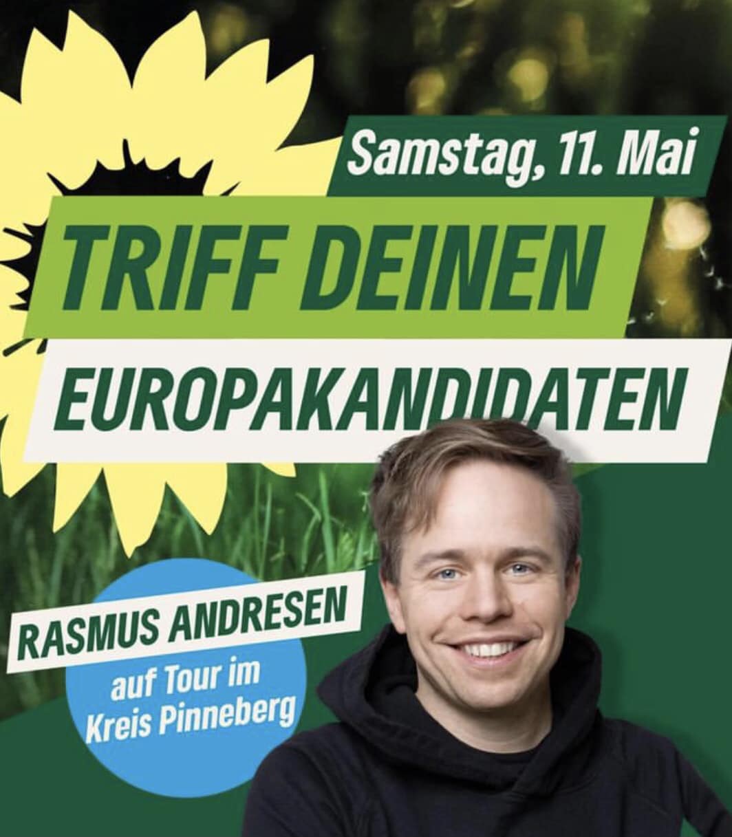 Ein Sharepic vom Eurpawahlkandidaten Rasmus Andresen.